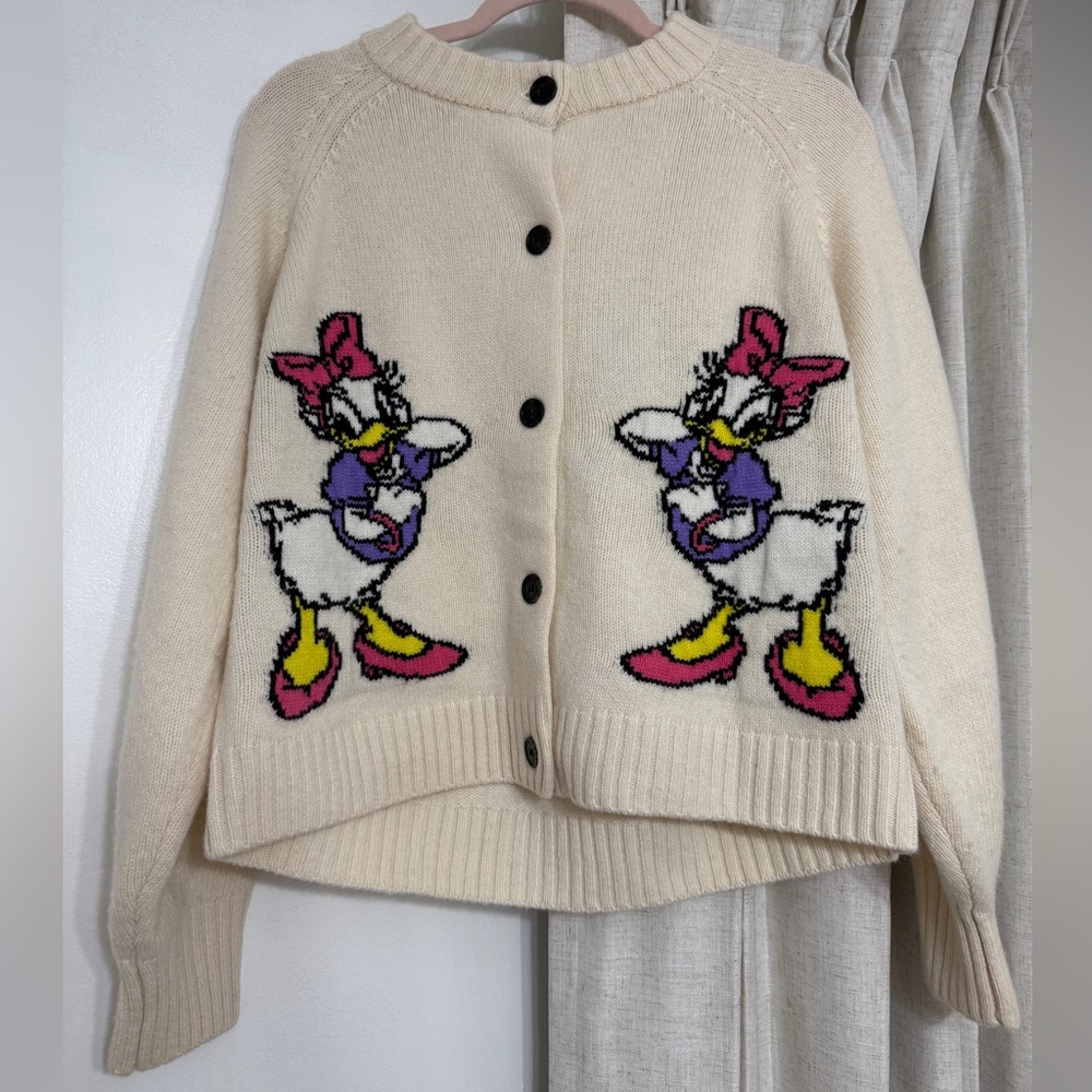 DAISY DUCK WOOL CARDIGAN HARRY LAMBERT FOR ZARA X DISNEY